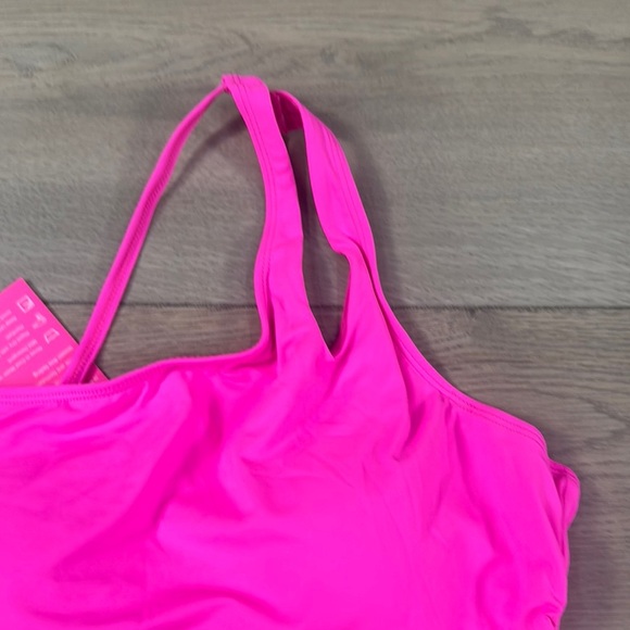 Holipick Women’s One Piece One Shoulder Hot Pink Swimsuit NWT - Picture 3 of 14